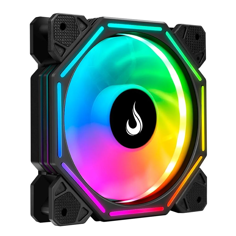 Ventoinha Rise Mode Hex Turbine PWM, 120mm, Led ARGB