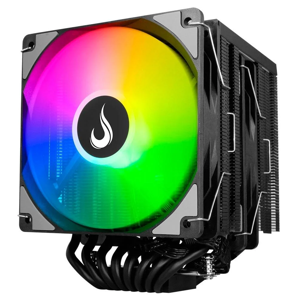 Air Cooler Gamer Rise Mode Storm 8 Black, ARGB, AMD/Intel